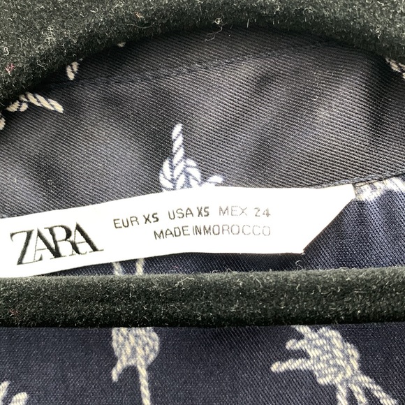Zara Nautical Silk Like Blouse - Picture 3 of 4